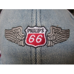 Phillips 66 Denim Blue Silver Wing Logo Baseball Cap genuine Authorised Product (800.PDCAP)